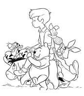 coloriage winnie et ses amis